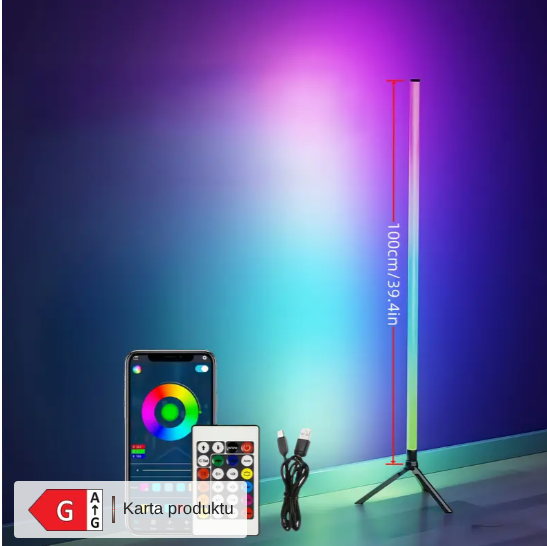 RGB LED Light Tube z Podstawką