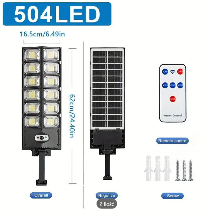 \ z 3 Trybami, 320° Szeroki Kąt | Wodoodporna Lampa Bezpieczeństwa na Ulice, Garaże, Dziedziniec – Lightight