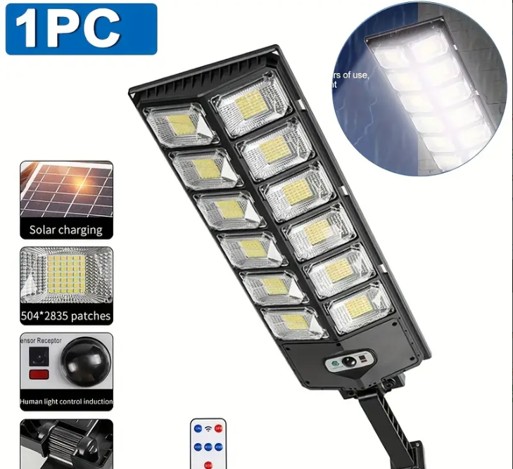 \ z 3 Trybami, 320° Szeroki Kąt | Wodoodporna Lampa Bezpieczeństwa na Ulice, Garaże, Dziedziniec – Lightight