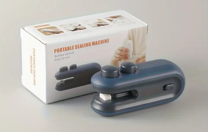 Mini Zgrzewarka USB 2w1 do Torebek z Przekąskami – Termiczna i Zimna z Wbudowanym Nożykiem | Kompaktowe Urządzenie do Uszczelniania i Cięcia