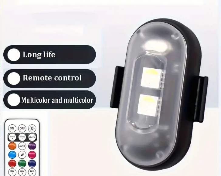 Światła ambient LED RGB klimatyczne światła do samochodu wodoodporne 7 kolorów