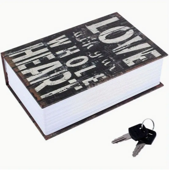 Kompaktowa Skrytka Książkowa z Szyfrem – Stylowy Sejf Ukryty w Książce | Bezpieczne Przechowywanie Gotówki i Biżuterii