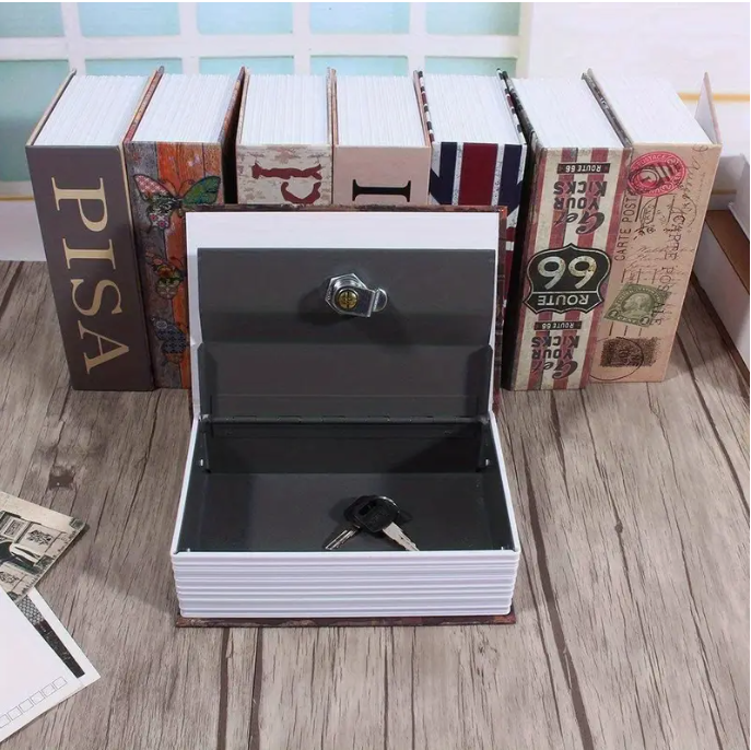Kompaktowa Skrytka Książkowa z Szyfrem – Stylowy Sejf Ukryty w Książce | Bezpieczne Przechowywanie Gotówki i Biżuterii