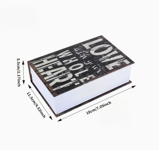 Kompaktowa Skrytka Książkowa z Szyfrem – Stylowy Sejf Ukryty w Książce | Bezpieczne Przechowywanie Gotówki i Biżuterii