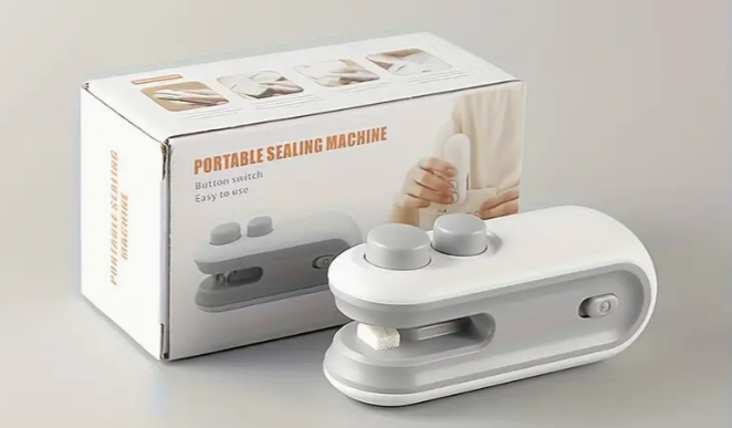 Mini Zgrzewarka USB 2w1 do Torebek z Przekąskami – Termiczna i Zimna z Wbudowanym Nożykiem | Kompaktowe Urządzenie do Uszczelniania i Cięcia