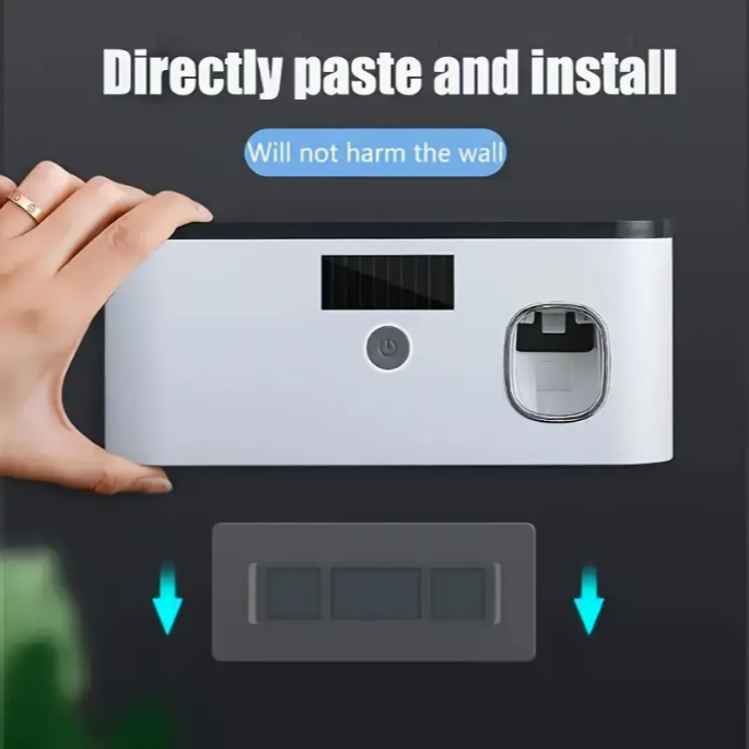 Inteligentny Uchwyt na Szczoteczki z Dozownikiem Pasty – 5-miejscowy Organizer Łazienkowy z USB i Nowoczesnym Designem